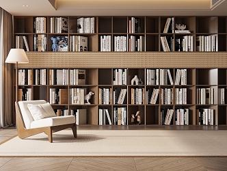 Modern bookcase 3d model