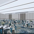 Luxurious Vienna Hotel Banquet Hall With Elegant Tables Setup And Modern Lighting