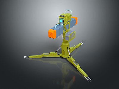 laser tower turret turntable sci-fi tower defense game tower defense sci-fi turret game turret game turret 3d model