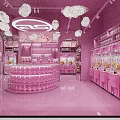 Cute Pink Indoor Playground Featuring Claw Machines and Sparkling Decor