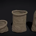 Hessian Household Storage Sacks With Open Top And Tied Closure In Various Shapes