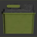 Green Military Weapon Storage Case With Secure Lid And Tactical Design 3d model