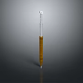 Daily Use Ballpoint Pen With Yellow Grip Transparent Barrel And Metal Tip