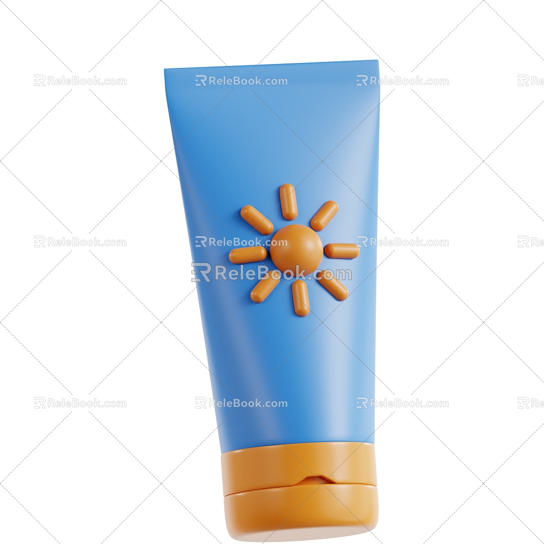 Modern Sunscreen Cartoon Sunscreen 3d model