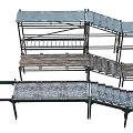 Industrial Equipment With Steel Frame Multi Level Work Platform And Staircase Structure