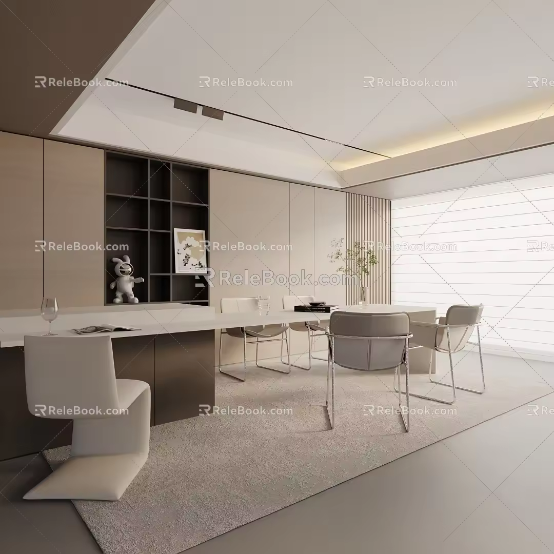 Modern table combination 3d model