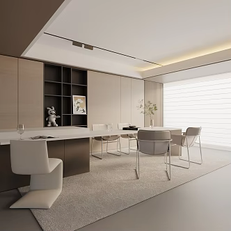 Modern table combination 3d model