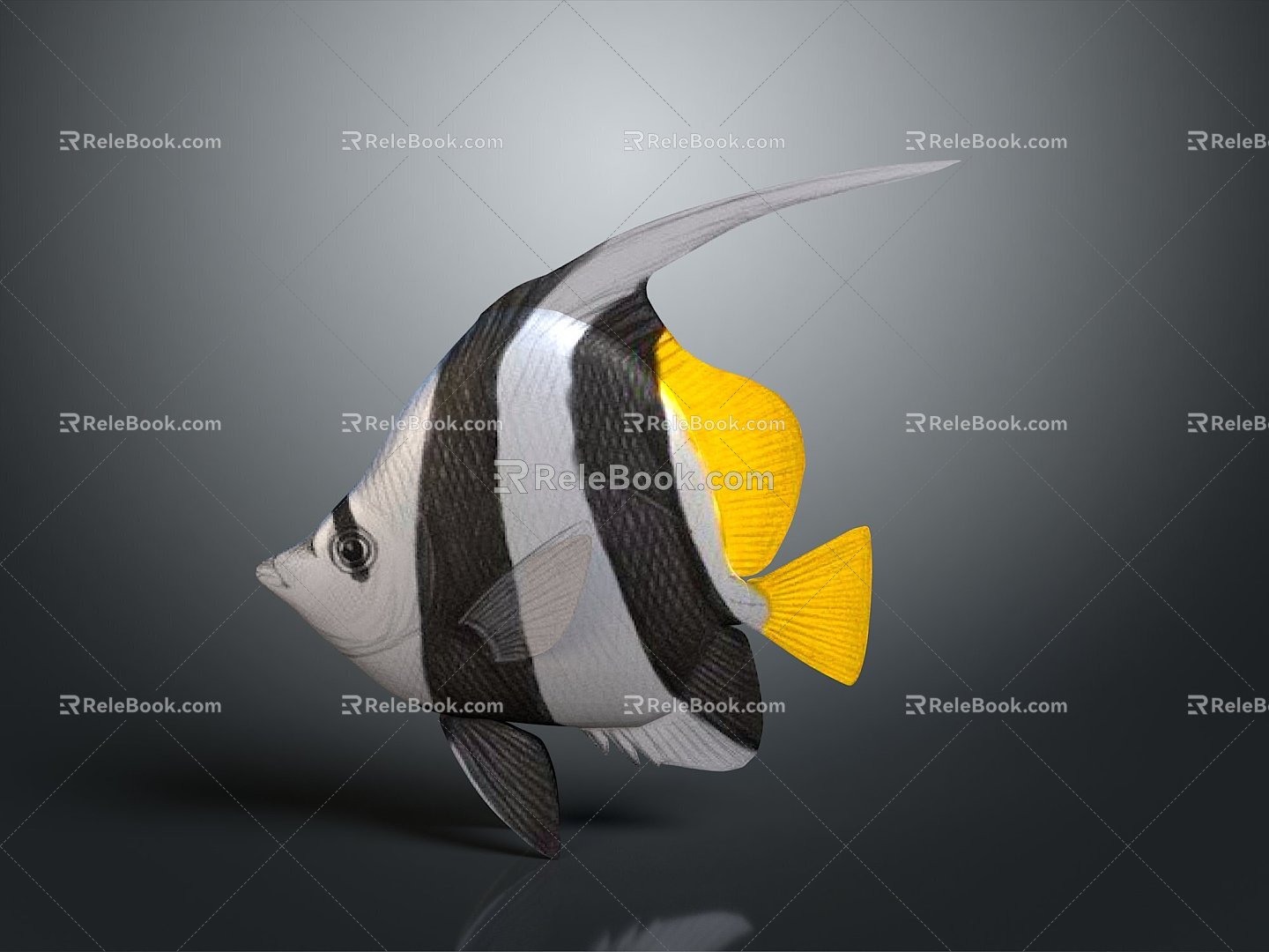 Modern Yellow Tail Blue Devil Swallow Blue Devil Yan Gongzi Clown 3d model