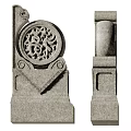Landscape Sculptures in Various Styles with Stone Material Different Shapes and Intricate Patterns 3d model