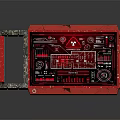 Red Modern Daily Use Appliance With Sleek Design Control Panel Digital Display And Function Buttons