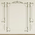 Classical Wall Panel Design With Intricate Decorative Lines And Ornate Frames