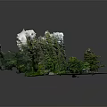 Detached Villa In Wooded Surroundings With Gray Roof Blue Exterior And Front Garden Parking