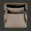 Single Sofa in Classic Style with Wooden Frame Light Pink Upholstery and Elegant Design