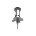 Gray Outdoor Cylindrical Structure With Dome Top And Spiked Layered Base