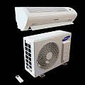 Samsung Air Conditioner Indoor And Outdoor Units In White Design