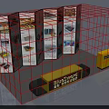 BlueSword Exhibition Display With Multiple Panels Showing Product Images And Brand Logo