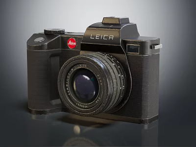 Professional Leica Digital Camera With Black Body And Precision Lens Design 3d model