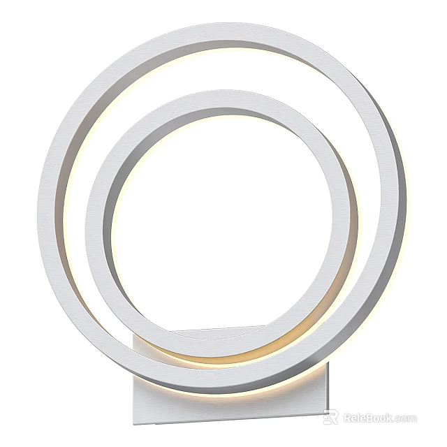 Modern Ring Shaped Circular Wall Lamp With LED Lighting And Sleek Contemporary Design 3d model 