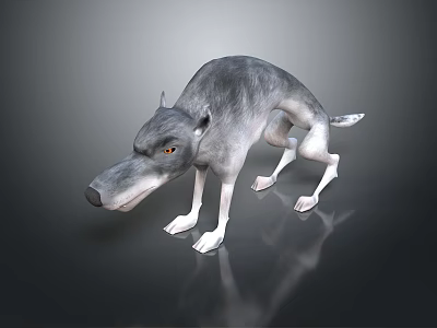 Wolf Cartoon Wolf Animation Wolf Animation Wolf Big Bad Wolf Warrior Cartoon Character Cartoon Animal 3d model