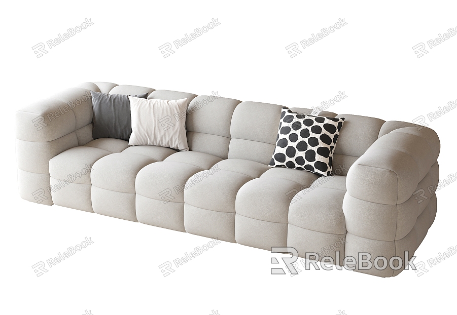 Cream style multi-person sofa one-character sofa sofa model