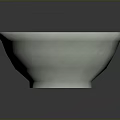 White Octagonal Ceramic Bowl With Smooth Surface For Daily Household Use
