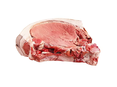 Fresh Raw Meat Cut With Bone And Fat For Cooking Preparation 3d model