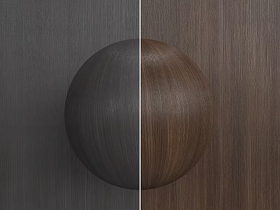 Spherical Component With Dark And Light Textured Finishes On Wood Grain Background 3d model