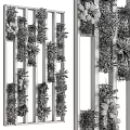 Stylish Indoor Green Plant Wall With Wooden Frame And Diverse Plants
