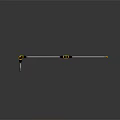 Metal Safety Fence With Silver Horizontal Bars Yellow Bases And Black Yellow Grips