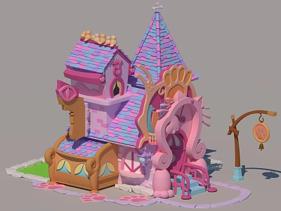 Modern Cartoon Building Cartoon House 3d model