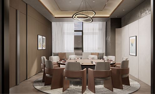 Modern private room 3d model