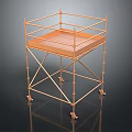 Sturdy Construction Scaffolding Metal Frame Platform With Wheels For Building Projects 3d model