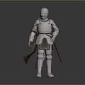 Medieval Knight Armor Shiny Silver Full Body With Detailed Metal Design