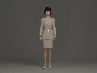 Virtual human host commentator 3d model
