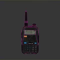 Weapon Grade Black Walkie Talkie With Antenna Digital Display And Control Buttons