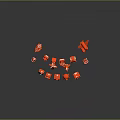 Red Military Weapon Models With Fighter Jets Helicopters And Armored Vehicles On Black Reflective Surface