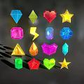Crystal Gem Game Props 3d model