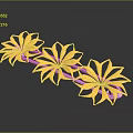 Golden Flower Shaped Hairpins With Shiny Petals And Reflection On Black Background