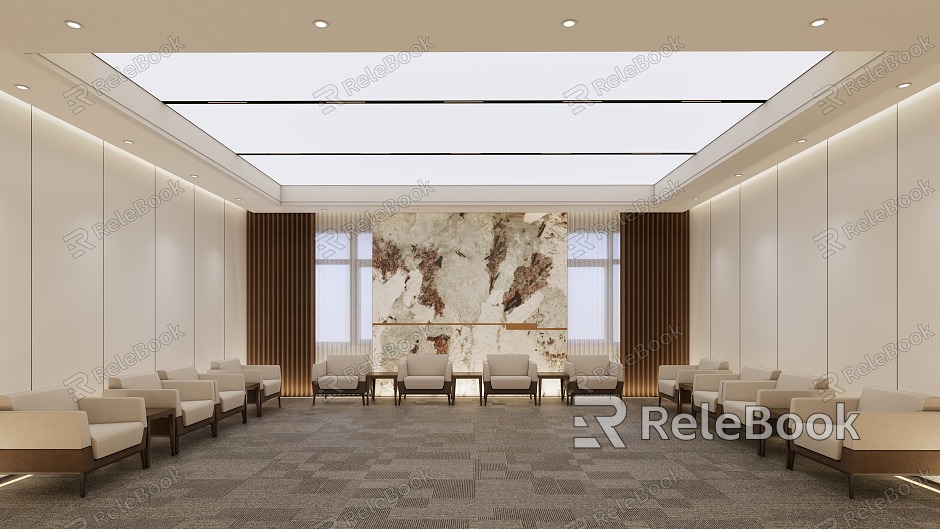 Modern Reception Room Meeting Room Meeting Room Sofa Reception Room model