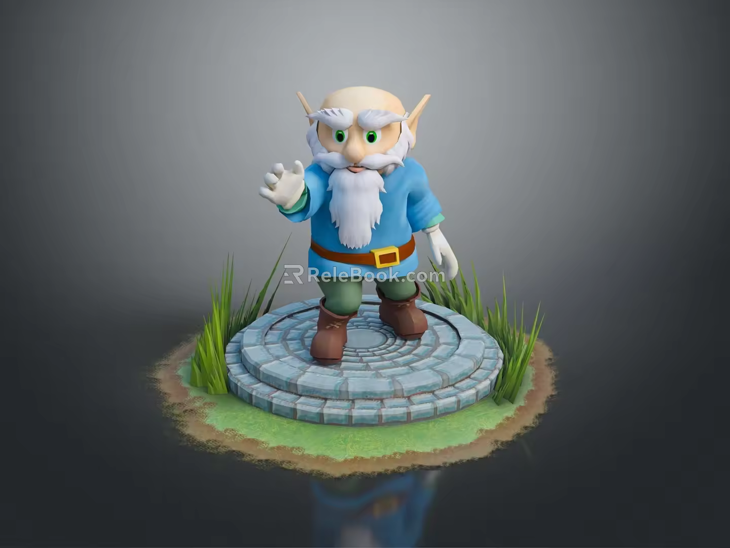 Wise Old Man Old Man Ancient Old Man Ancient Wise Warlock Taoist priest wizard mage 3d model