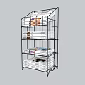 Sturdy Metal Multi Tier Display Shelves For Newspapers Magazines And Merchandise Storage