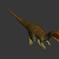 Horned Dinosaur 3D Model With Detailed Skin Texture And Standing Pose