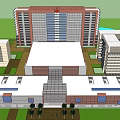 Modern Architectural Complex With Various Height Buildings And Landscaped Green Areas