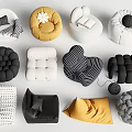 Lazy Sofa Bean Bag Sofa Single Sofa 3d model