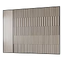 Modern Textured Background Wall With Vertical Striped Pattern And Neutral Color Palette 3d model