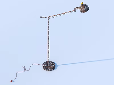 Unique Modern Floor Lamp With Metal Base And Decorative Bird Design 3d model
