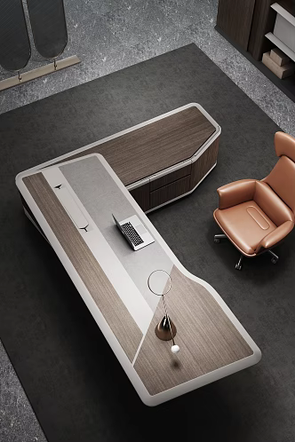 Modern Office Daban Desk 3d model