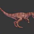 3D Pinkish Purple Tyrannosaurus Rex Dinosaur Model With Standing Posture And Open Mouth