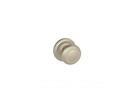 Sleek Modern Round Door Knob In Brushed Nickel Finish For Home Interior 3d model