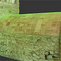 Traditional Architecture With Stone Wall And Arched Red Brick Tiled Roof